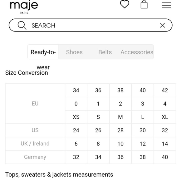 Maje Matina Jacquard Wool Blend Knit Boxy Striped Turtleneck in Ecru Size Small - Picture 14 of 14